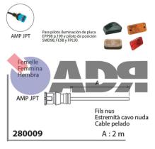 VIGNAL 280009 - CABLE PILOTO POSICION HEMBRA JPT 2MTS