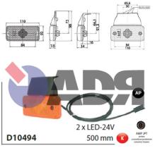 VIGNAL D10494 - GALIBO LATERAL TRAILER 2 LEDS