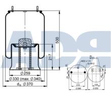 ADR 51380206 - FUELLE SUSPENSION KRONE COMPLETO (FPM)