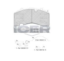 PASTILLA DE FRENO ICER 152135066 - KIT PASTILLAS DE FRENO ICER