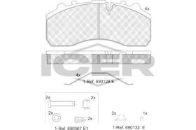 PASTILLA DE FRENO ICER 151194066 - KIT PASTILLAS DE FRENO ICER